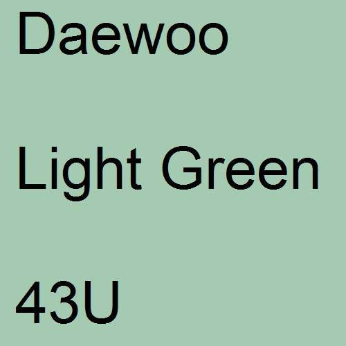 Daewoo, Light Green, 43U.